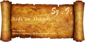 Szépe Ildikó névjegykártya