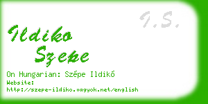 ildiko szepe business card